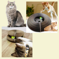 Foldable cat scratcher made from eco-friendly materials - FlexiFeline™