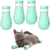 PawGuard FlexFit: Adjustable Cat Scratch Protectors - Soft Silicone Boots for Cat Grooming, Bathing, and Nail Clipping