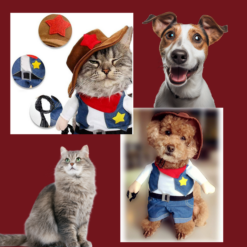 Adorable DenimCowboy Pet Costume - Capture unforgettable moments