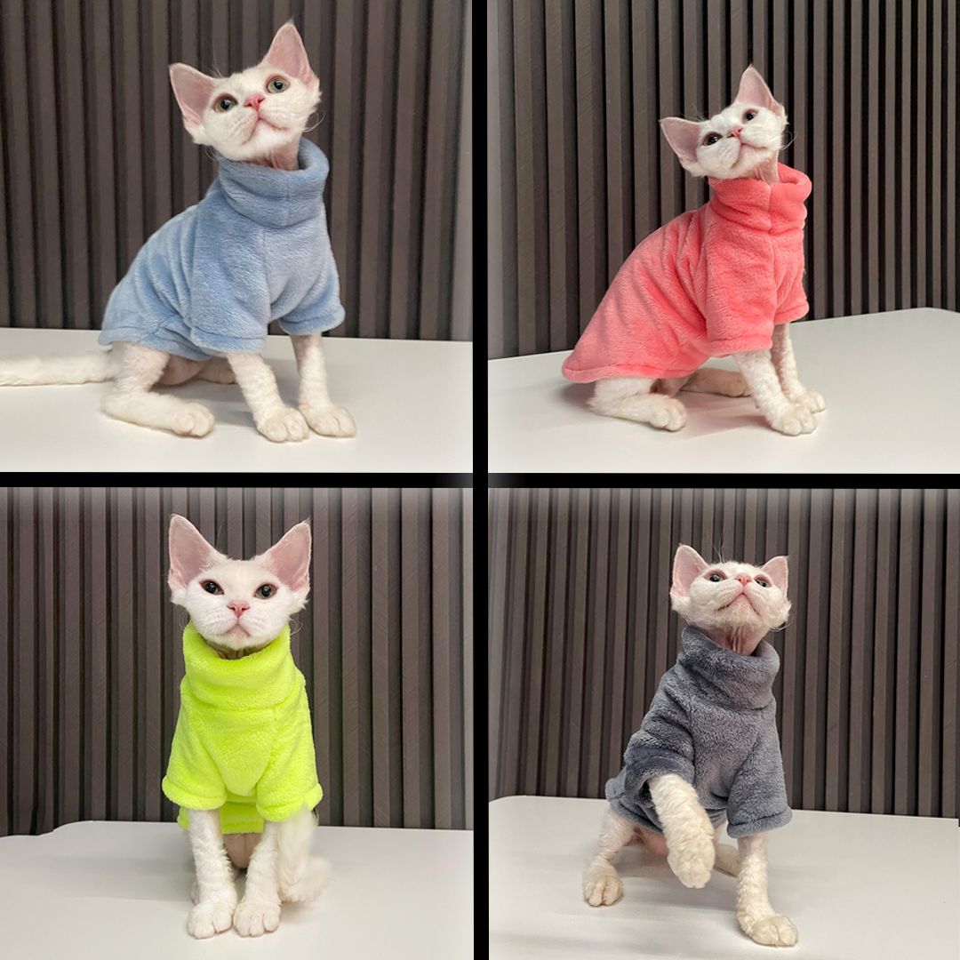 Fuzz Free™ Fashion: Stylish Hairless Cat Clothing Collection.