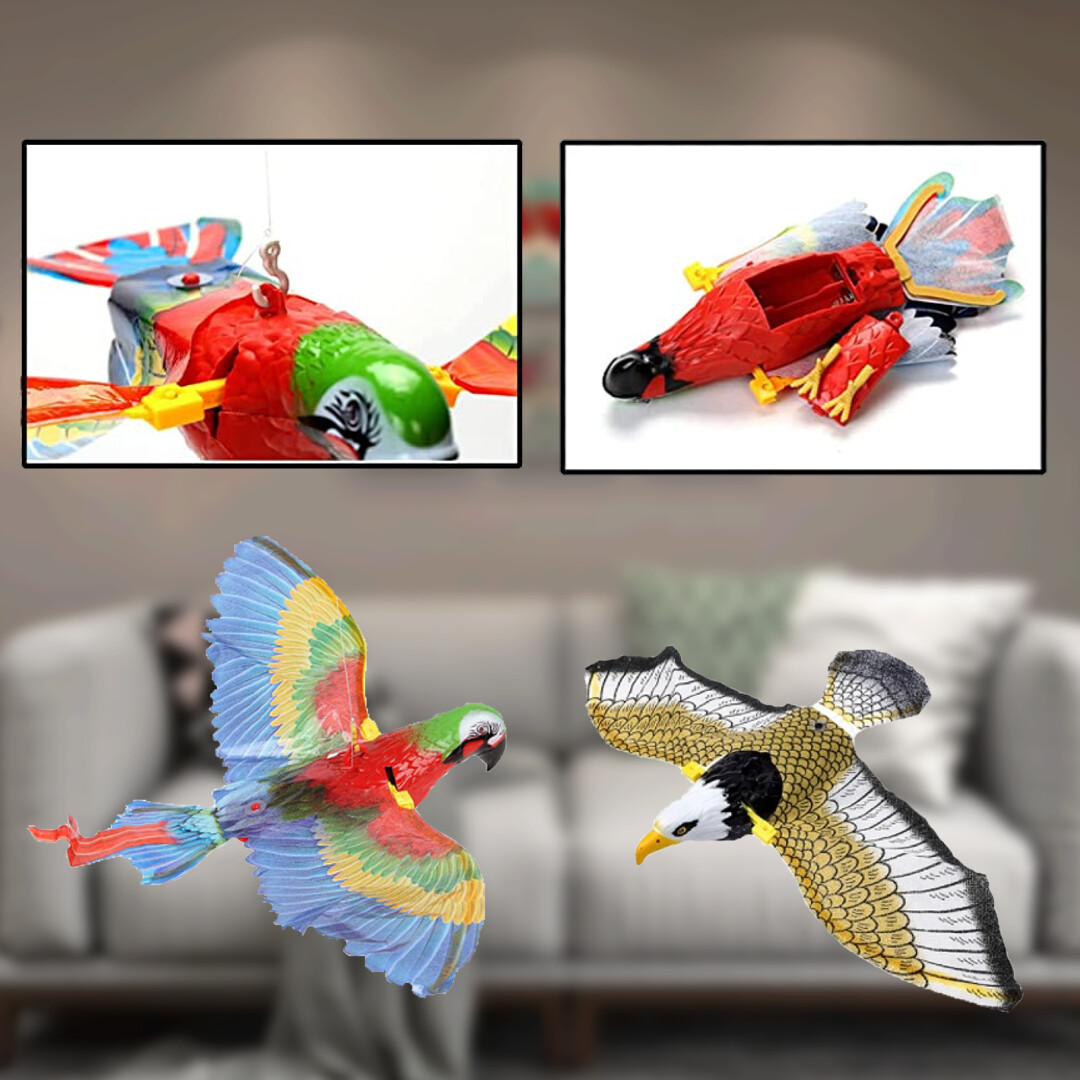 Enticing bird cat toy with feathers - provide hours of fun and excitement for your furry friend! 