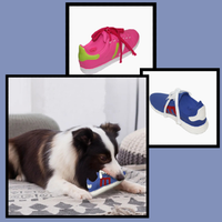 "Versatile Pet Shoes Toy for Middle to Big Dogs - Paw Cloud™ Latex-Filled Cotton Shoes"