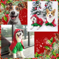 SantaPaws™ Cloak: Festive Embroidered Red Pet Christmas Costume for Dogs