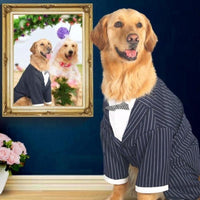 PawsomeWed BowTux Pet Suit - Stylish and Breathable Dog Clothes for Weddings and Special Occasions - High-Quality Comfortable