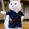 Pet Dog Cat Policeman Costume - Funny Halloween Christmas Cosplay Apparel for Small Dogs and Cats