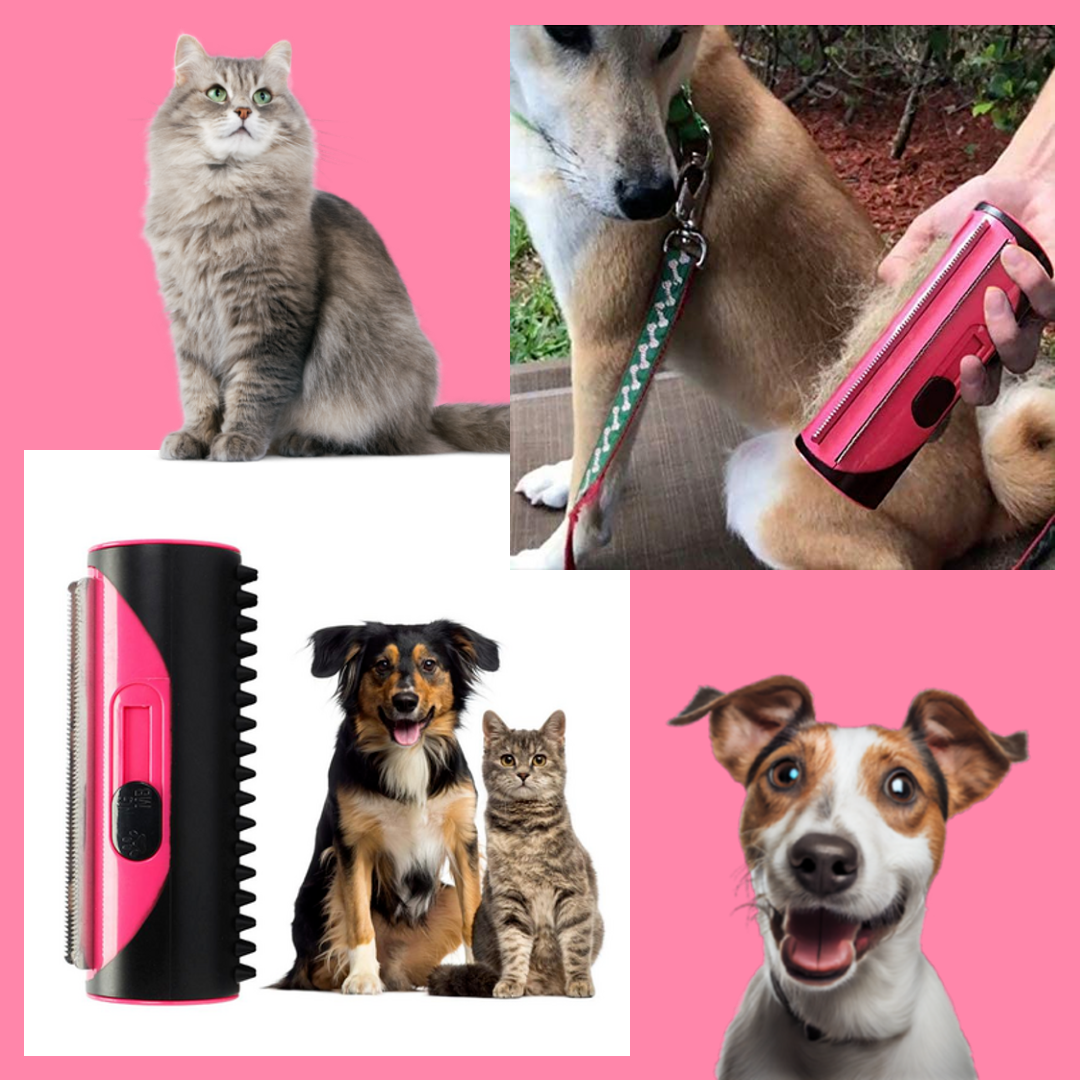 Say Goodbye to Pet Hair: Pet Hair Comb Lint Roller.