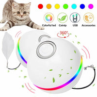 GlowPaw Interactive Pet LED Ball - Engaging toy  LED lights and auto-rolling for cats and small dogs Rechargeable durable.