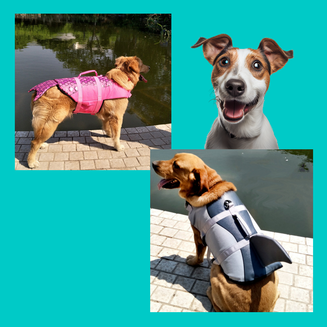 Keep your pet safe with the Sharkmaid™ Pet Life Jacket - ultimate protection for aquatic adventures!