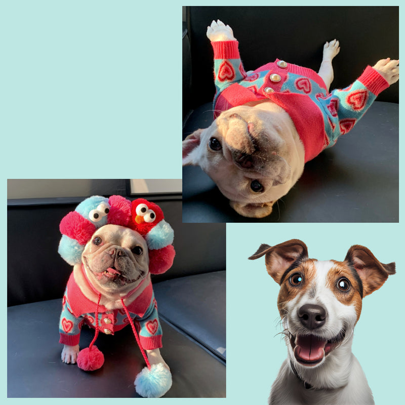 CozyPaws Woolen Chic Pet Sweater - Stylish, Warm, and Comfortable Pet Clothes for Small Dogs and Cats