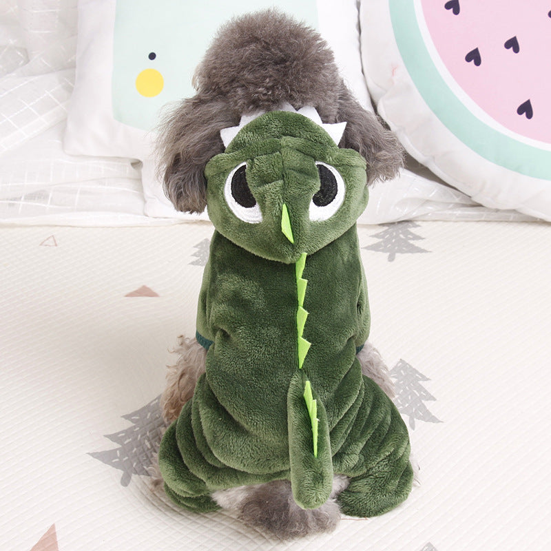 DragoDino™ Pet Onesie - Cute Dinosaur Costume for Pets - Winter Warmth & Fun - Ideal for Halloween & Cosplay Parties"