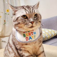 PartyPaws™ Bibtastic: Stylish pet bib  in blue and pink for birthdays and holidays.