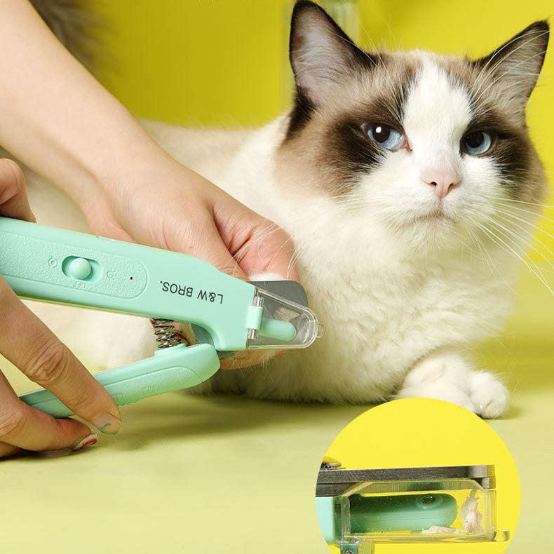 PawPerfect LED Nail Trimmer: USB Rechargeable Clipper with LED Light for Precise Pet Nail Grooming