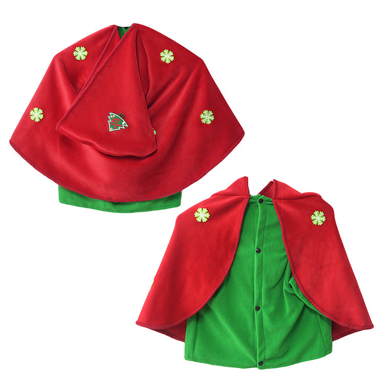 SantaPaws™ Cloak: Festive Embroidered Red Pet Christmas Costume for Dogs