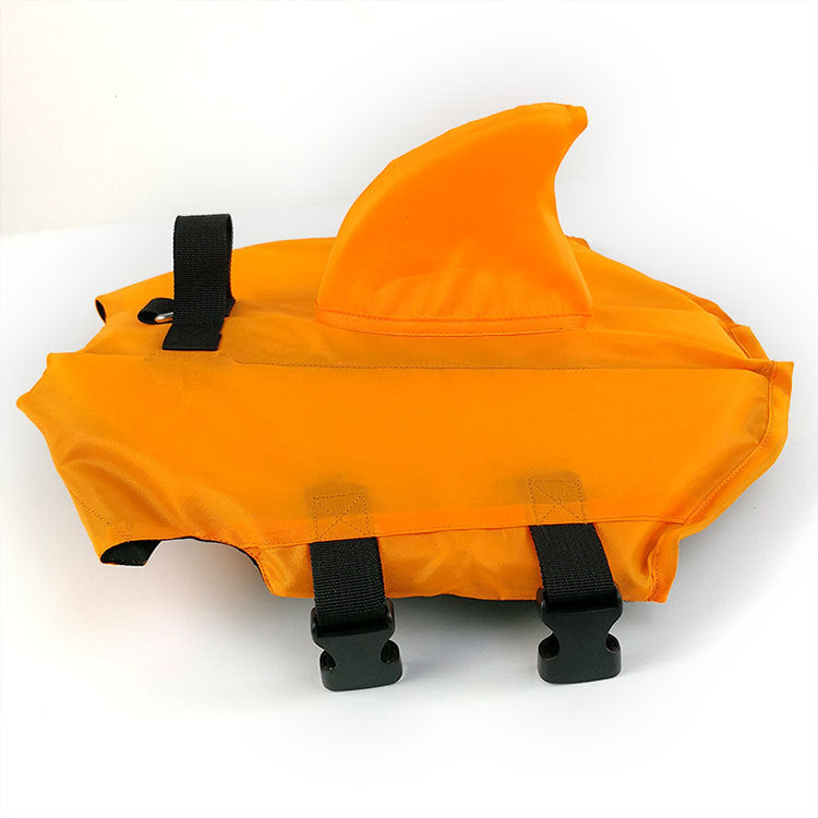 Fashionable Dog Life Jacket: AquaPaws™ SharkGuard for Stylish Water Adventures.