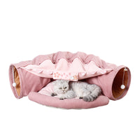 Interactive Collapsible Cat Tunnel Bed Fun Play Toy for Cats, Ferrets, Puppies Cozy and Durable - Portable and Easy to Clean