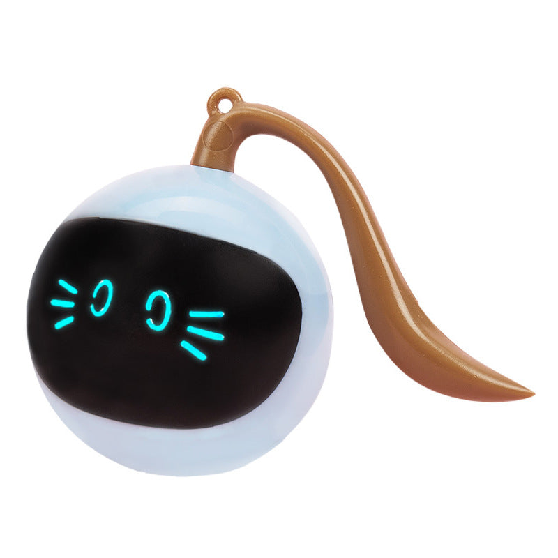 ColorPounce Interactive LED Cat Rotating Ball - Engaging, Durable, USB Rechargeable Toy