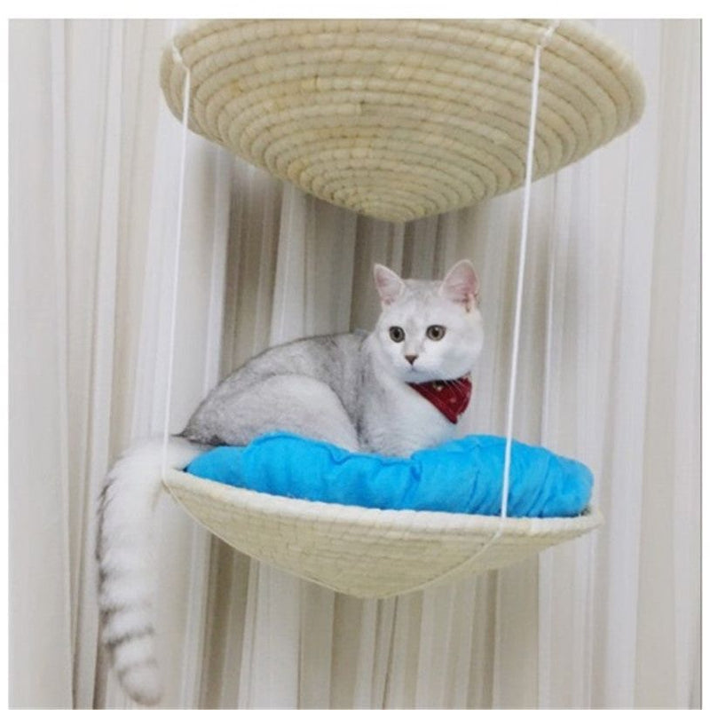 CatCozy™ Hammock Bed: Eco-Friendly Cat Resting Spot - Natural Materials - Stylish & Comfortable - Ideal for Cats & Small Pets