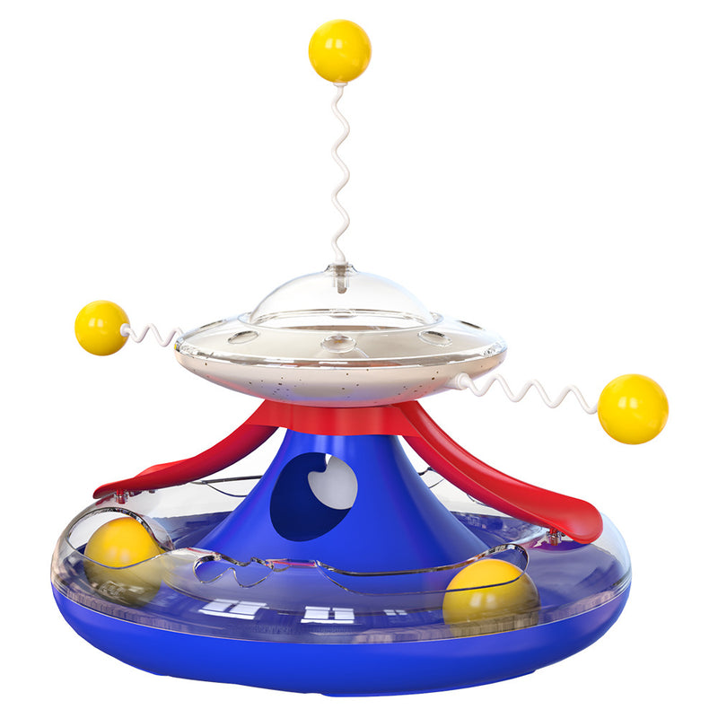 Multifunctional Cat Toy Windmill Turntable, Trackball, Food Dispenser, Interactive Stick  Engage & Entertain Your Kitty!