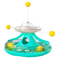 Multifunctional Cat Toy Windmill Turntable, Trackball, Food Dispenser, Interactive Stick  Engage & Entertain Your Kitty!