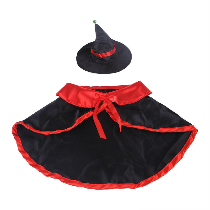 "Get ready for a hauntingly cute Halloween with Spooky Paws cape and hat"