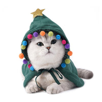 Christmas Pet Outfit - Stylish Feline & Canine Cloak.