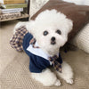 PetBritish™ College Dress: Elegant plain sweater vest and plaid skirt  for fashionable pets - cozy and stylish pet fashion.