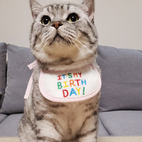 PartyPaws™ Bibtastic: Stylish pet bib  in blue and pink for birthdays and holidays.