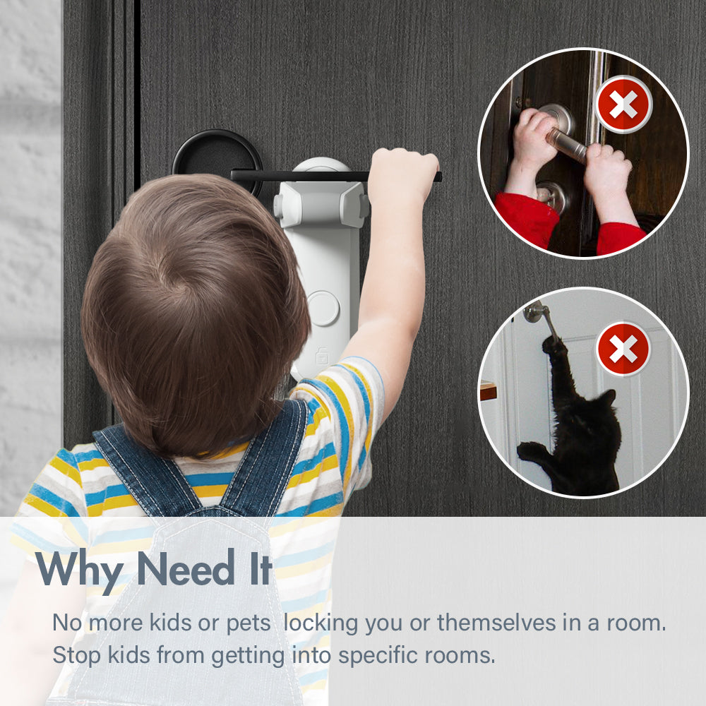 Childproof Door Lever Lock - PawGuard™ Pet DoorLock - Easy Installation - Safety for Kids & Pets"