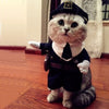 Pet Dog Cat Policeman Costume - Funny Halloween Christmas Cosplay Apparel for Small Dogs and Cats