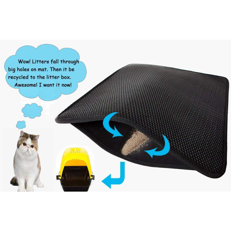 CleanCatch Cat Mat: Waterproof, Durable EVA Double-Layer Design - Minimizes Litter Scatter - Easy to Clean - Pet-Friendly