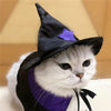 "Halloween Wizard Dress-up Set for Pets - Cape and Hat Combo"