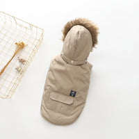  "PawShield™ Arctic Aviator Jacket - Stylish and Warm Dog Winter Coat - Air Force Style - Hooded Puffer Jacket"