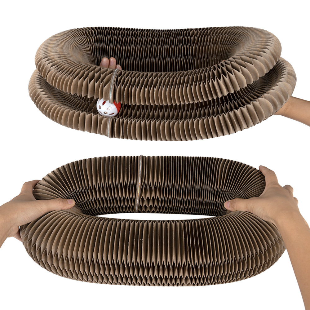 Foldable cat scratcher made from eco-friendly materials - FlexiFeline™