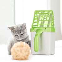 Efficient and durable PurrfectScoop™ cat litter system with scoop, waste bin, and scented bags for easy, mess-free cleaning.