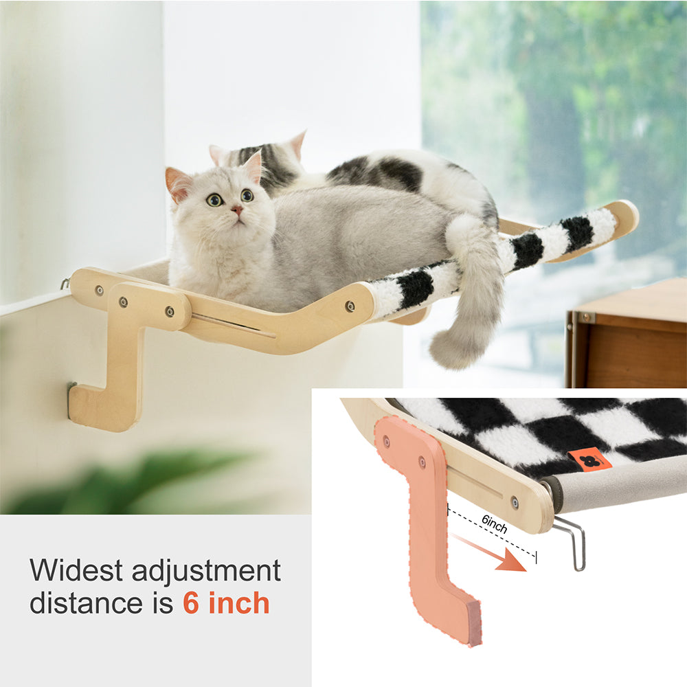 CozyView CatHang: Sturdy Window Perch with Reversible Mat - Comfortable and Durable Cat Hammock for Relaxation and Sunbathing