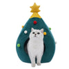 CozyTree Pet Haven Bed Mat Kennel - Christmas-themed cat and dog bed for cozy winter sleep - Soft and durable 