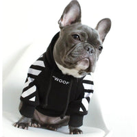 CozyStripe PetHoodie: Stylish & Warm Dog Hoodie for Small Breeds - Soft Fleece, Sleeveless Design, Fashionable & Comfortable