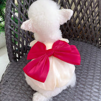 Streamer Skirt Pet Dog Clothes - Elegant rose petal design, XXS size, polyester material, perfect for all breeds.