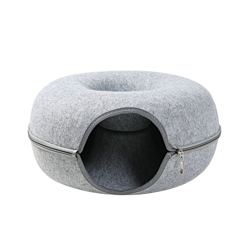 Premium Quality Cat Bed Tunnel - CozyCurl™, the Perfect Retreat.