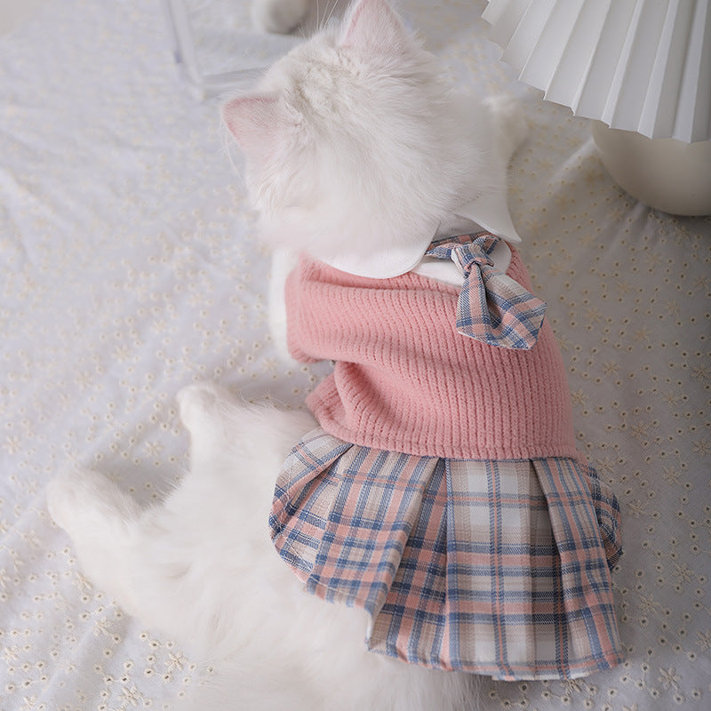 "Stylish Plaid Pet Uniform - Premium-quality design for fashionable pets - Shop Now!"