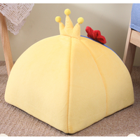 Regal Retreat: Cozy Castle Pet Bed - Semi-enclosed, Machine Washable, Anti-Slip Bottom - Cats, Small Dogs