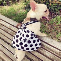 PupCouture Black Dot Bow Dress - Stylish and Cute Dog Dress for Small Dogs - Polyester Material - Perfect for Summer Fashion