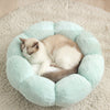 CozyFlower Pet Haven Bed: Warm & Luxurious Cotton Plush, Breathable Design | Ideal for Cats & Dogs