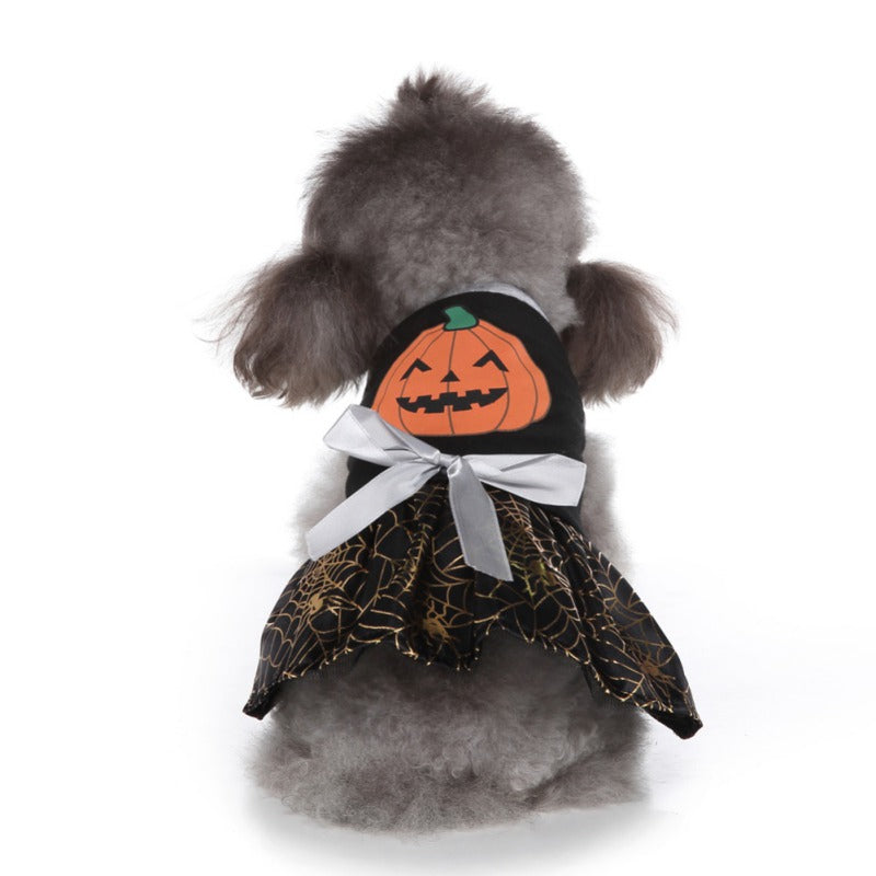 "Enchanted Pet Couture: WizPump™ & GhostGlam™ Halloween Pet Dress - Spooktacular costume for your furry friend!"