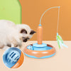 Feather Frenzy Interactive Cat Toy - Engaging Turntable, Roller Tracks, and Electric Teaser for Endless Playtime