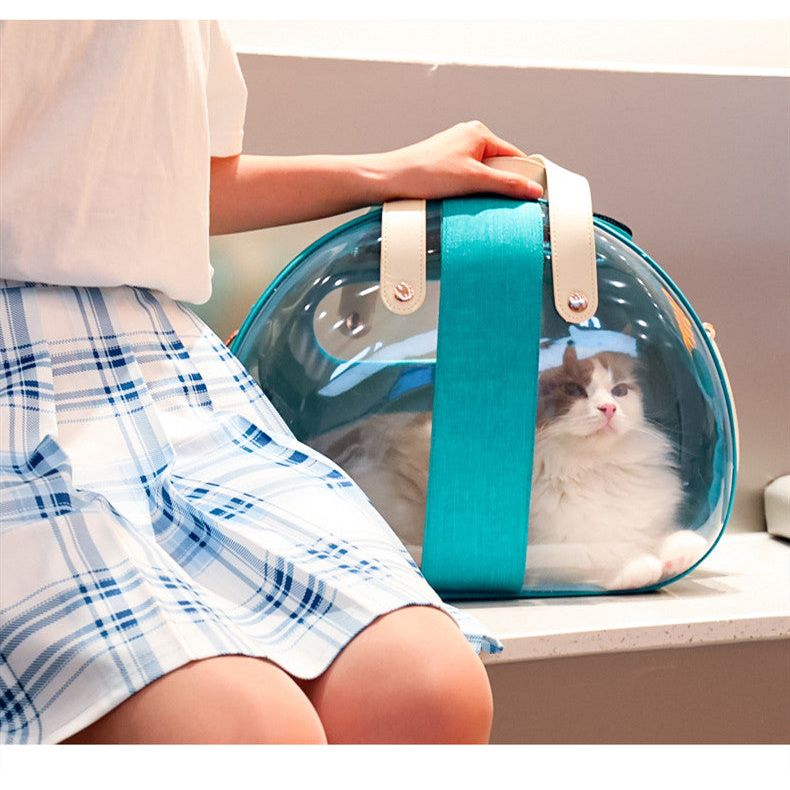 Travel with ease using the PawVue Pet Carrier™ Backpack - a safe and cozy space for your pet!