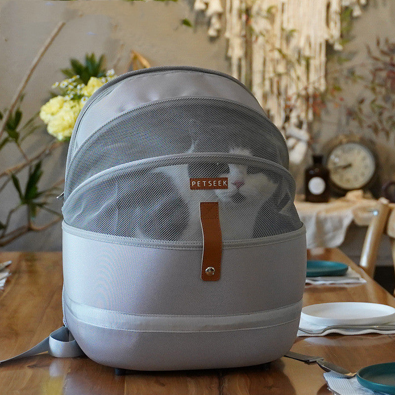 Portable Travel Backpack  Spacious, Breathable  for Outdoor Adventures Durable & Lightweight  Ideal for Small Dogs & Cats