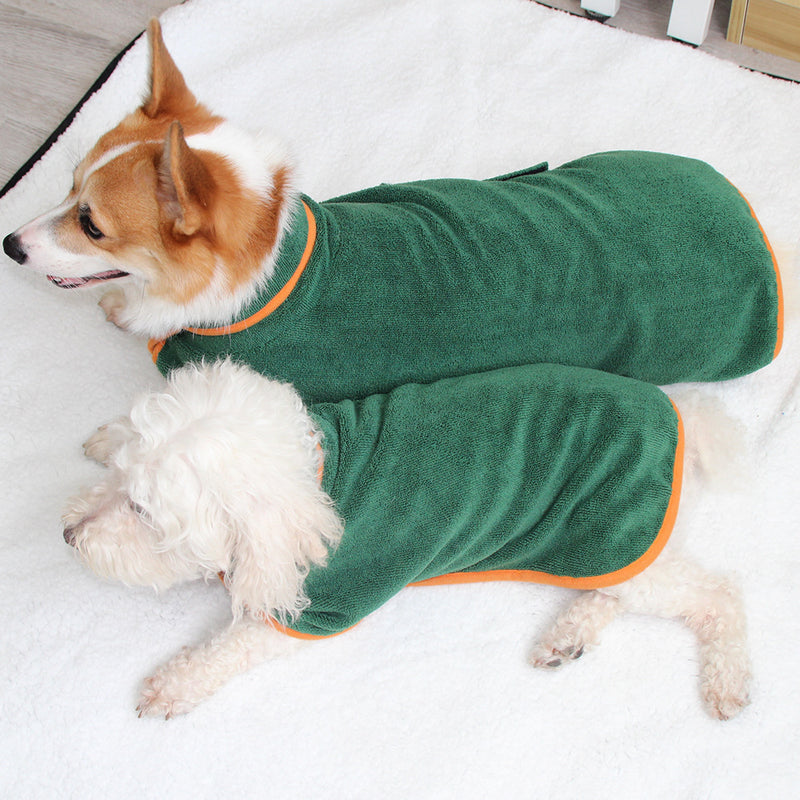 PawDry™ Microfiber Pet Robe: Absorbent, quick-drying robe for pets. Keep your furry friend cozy and dry post-bath.