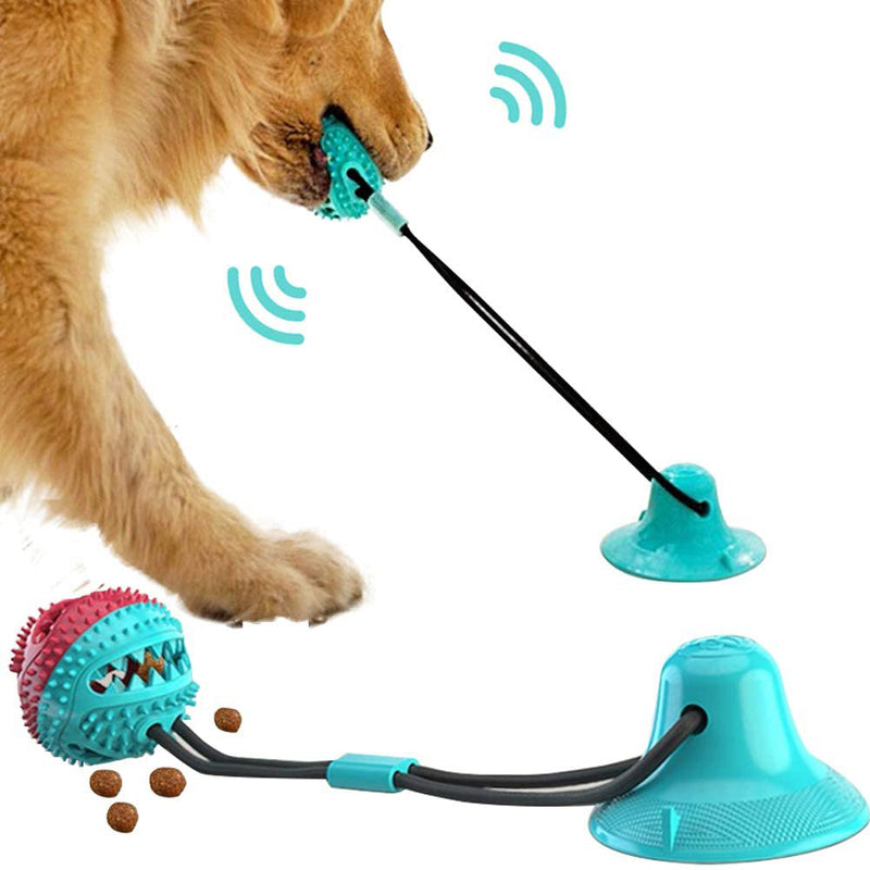 PawPlay SuctionTug Dog Toy - Interactive Rubber Chew Toy with Suction Cup for Teeth Cleaning and Anxiety Relief"