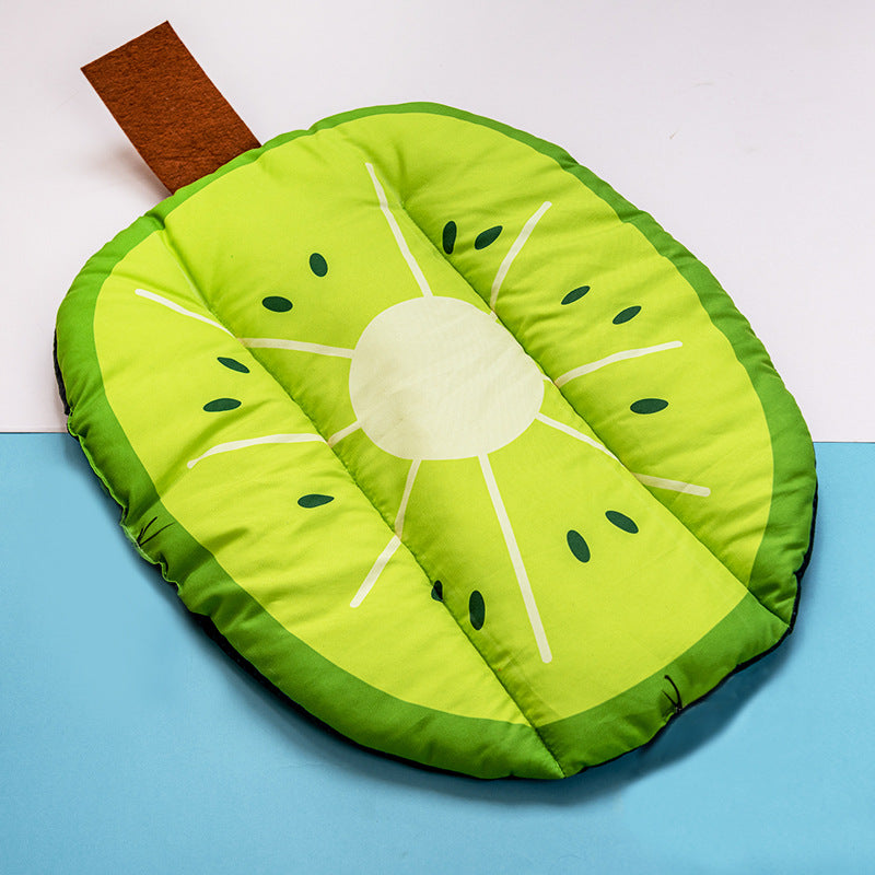 CoolPaws Chill Fruit Mat: Self-Cooling Pet Pad for Summer, Portable and Safe, Small-Medium Pets, Ice Silk Fabric